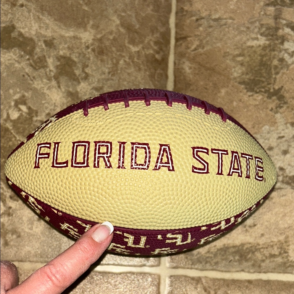 LOGO Cream and Maroon Football Accent